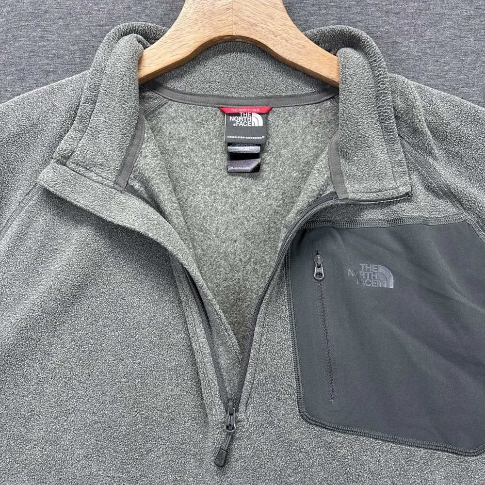 The North Face Polartec Classic 1/4 Zip Pullover Fleece Mens XXL Grey Gorpcore